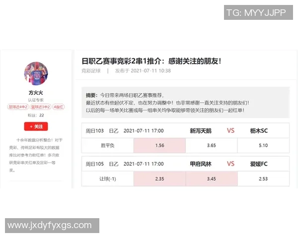 新泻天鹅与甲府风林对决时间安排及赛事前瞻分析